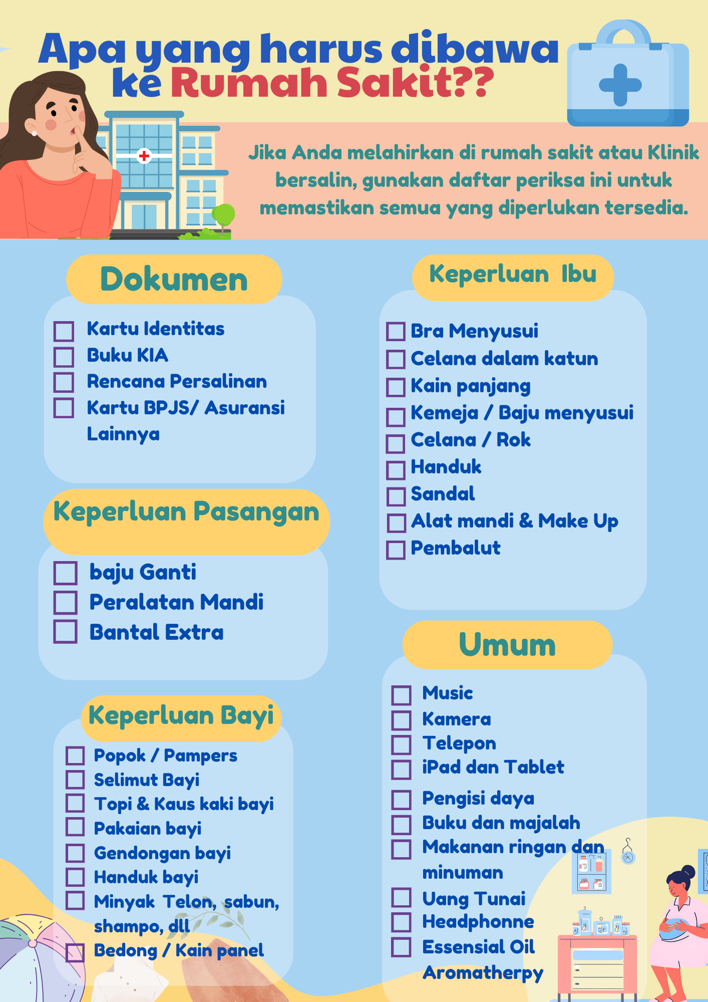 Perlengkapan Persiapan Persalinan Poster